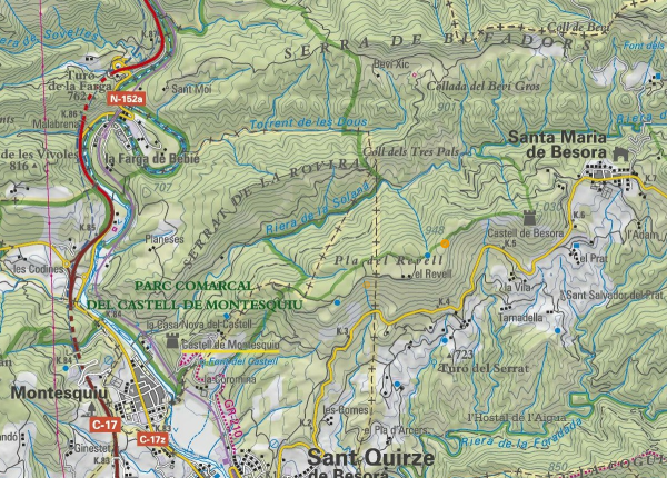 Mapa de la zona afectada del GR-151