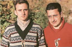 Francesc Guillamon (a la dreta) amb el seu cosí Josep Manuel Anglada als anys 50