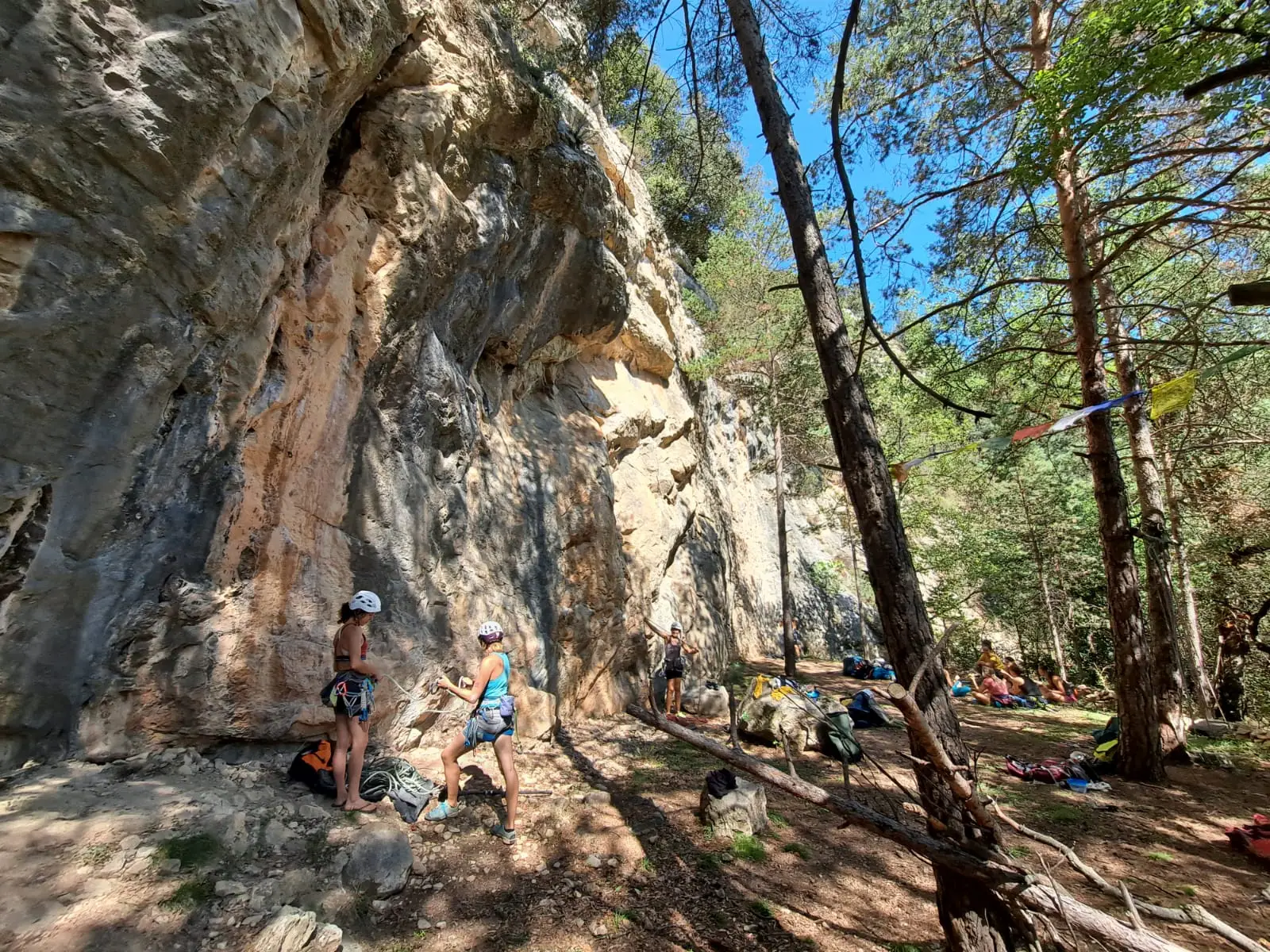 Escalant una via a Vilada